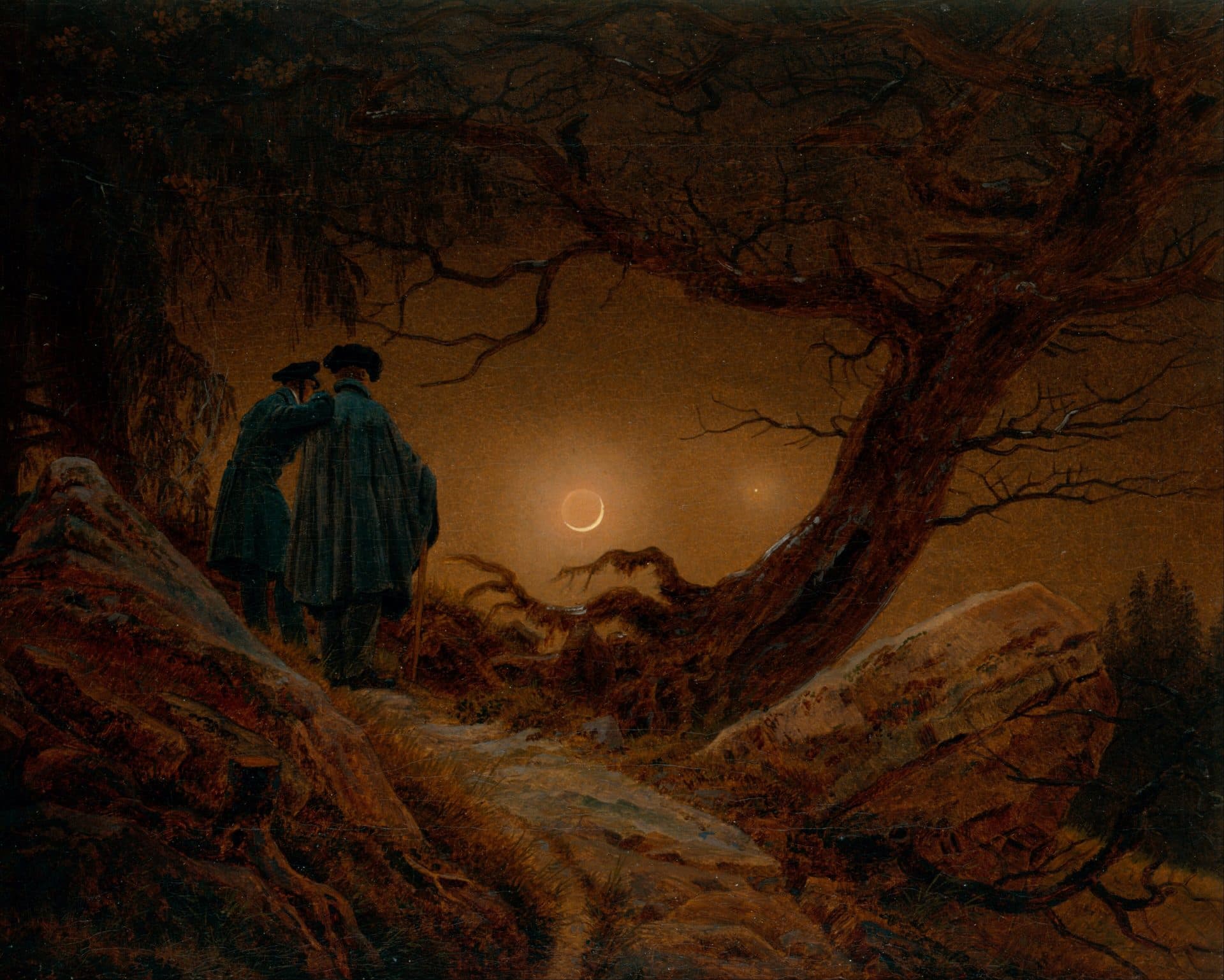 FOT_Two Men Contemplating the moon