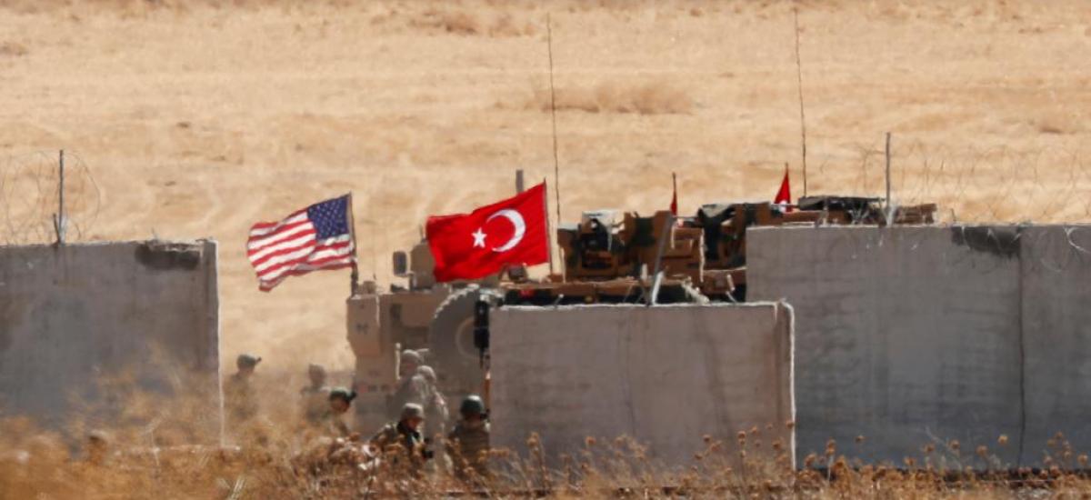 Türkiye-USA flags in defence operation