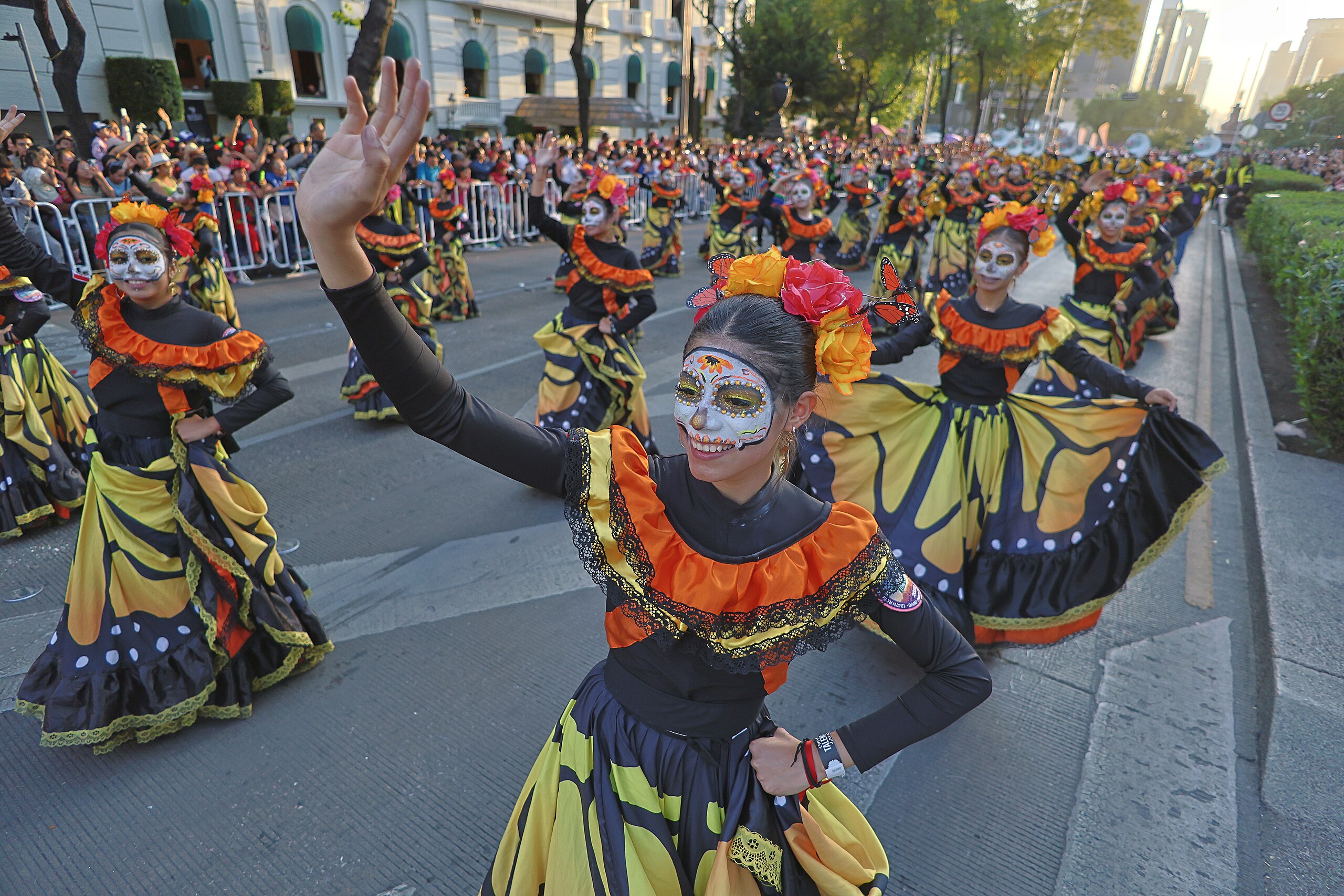 Gen Z protest at Day of the Dead Festival