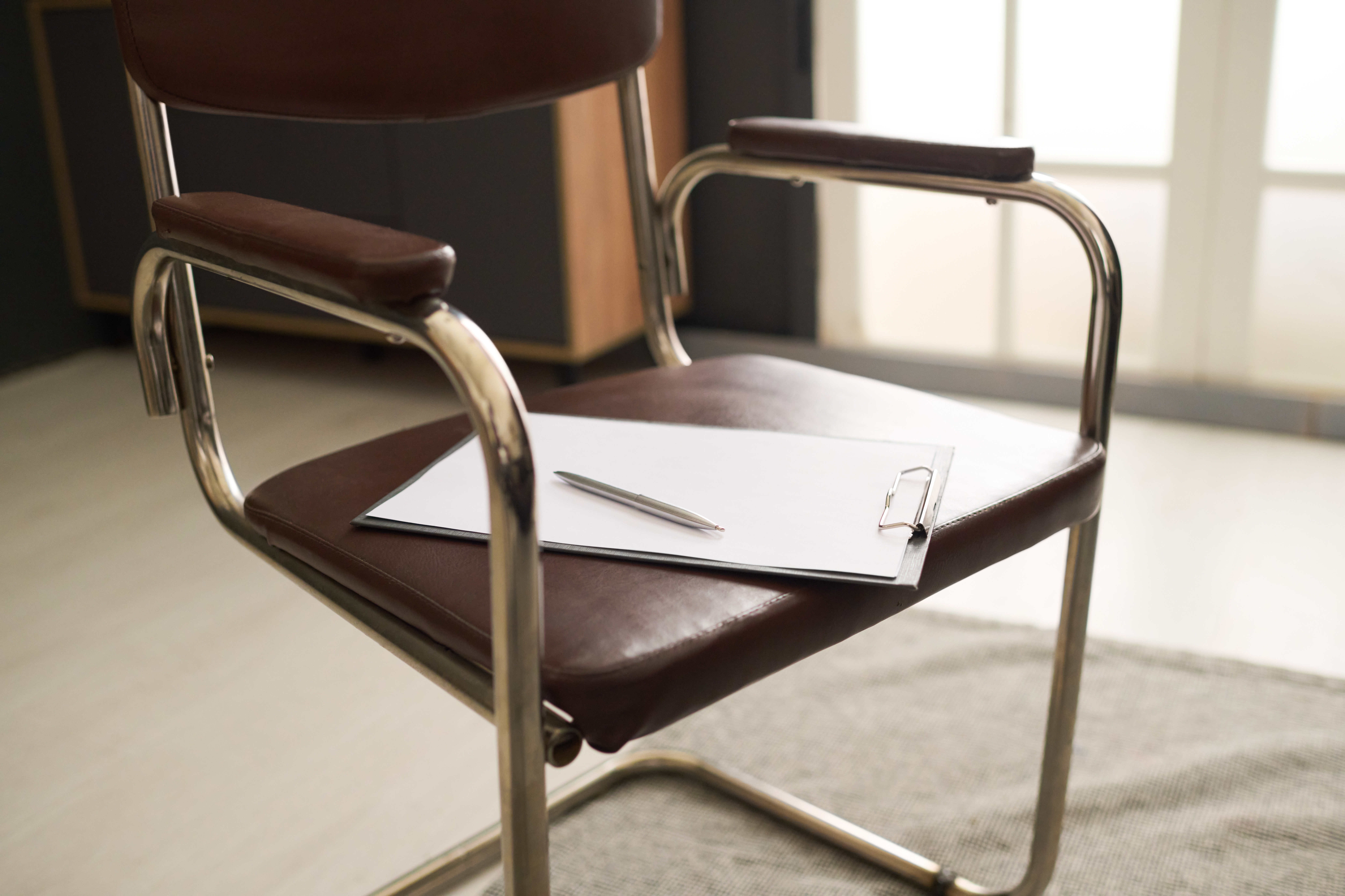 Empty chair symbolising resignations