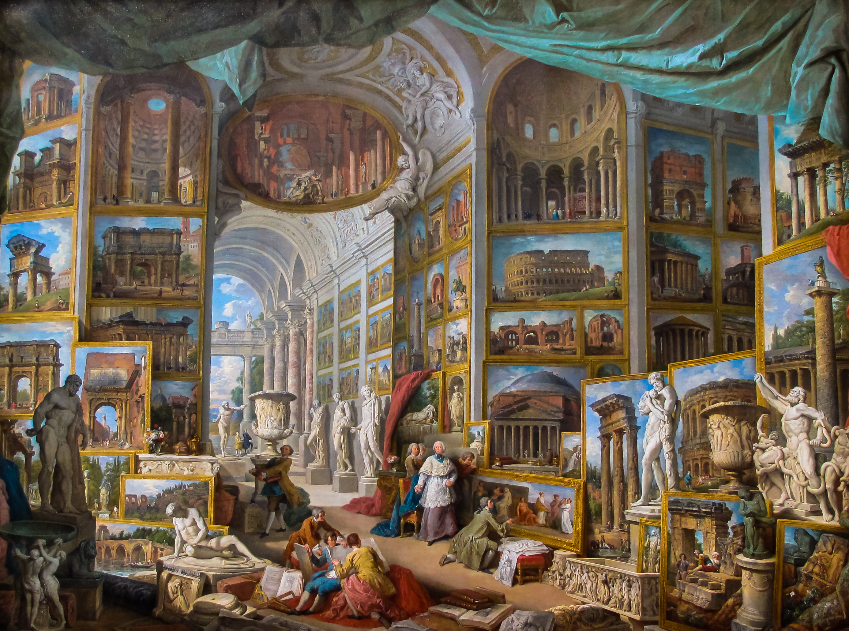 Painting gallery representing our endless consumption