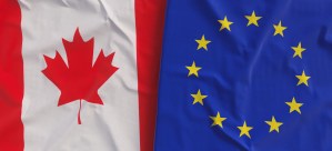 Canada EU flags