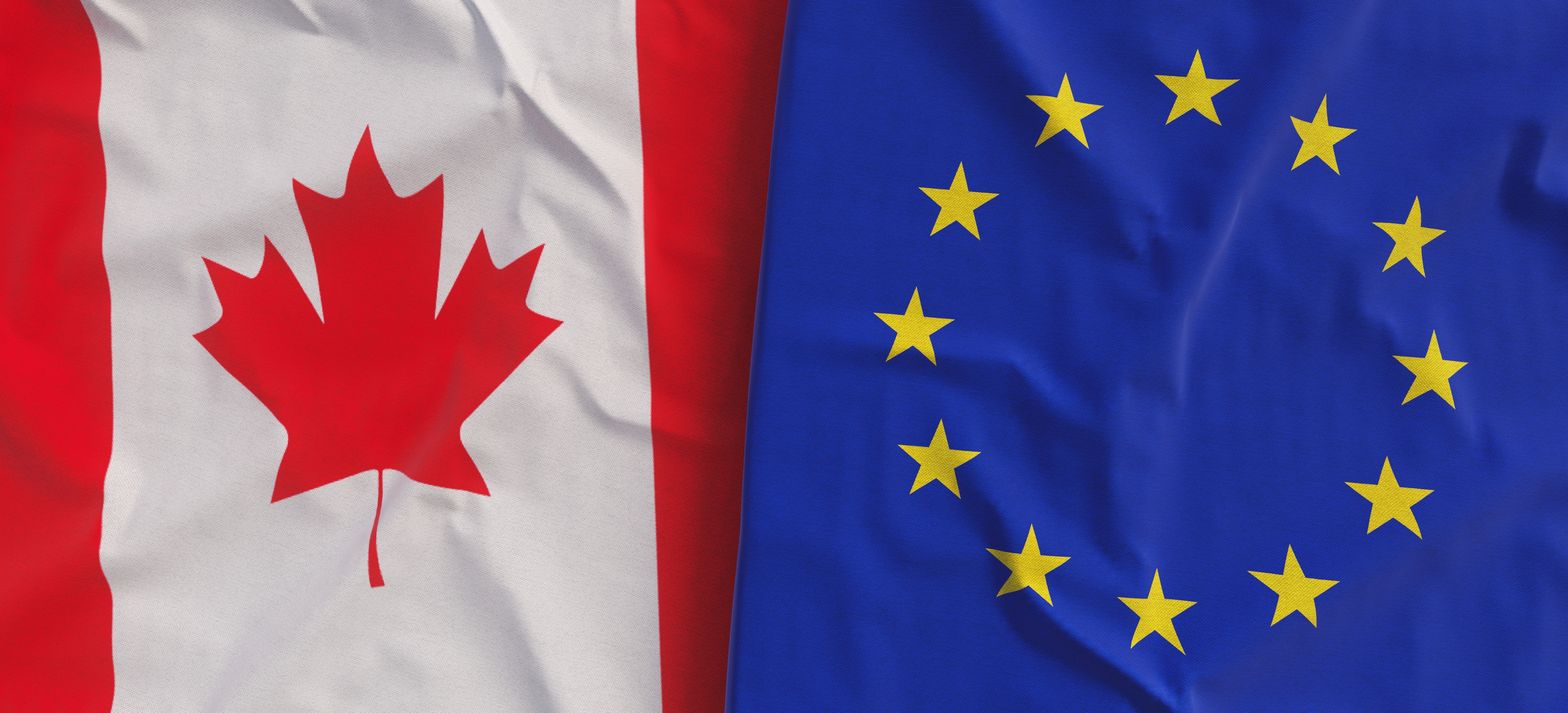 Canada EU flags