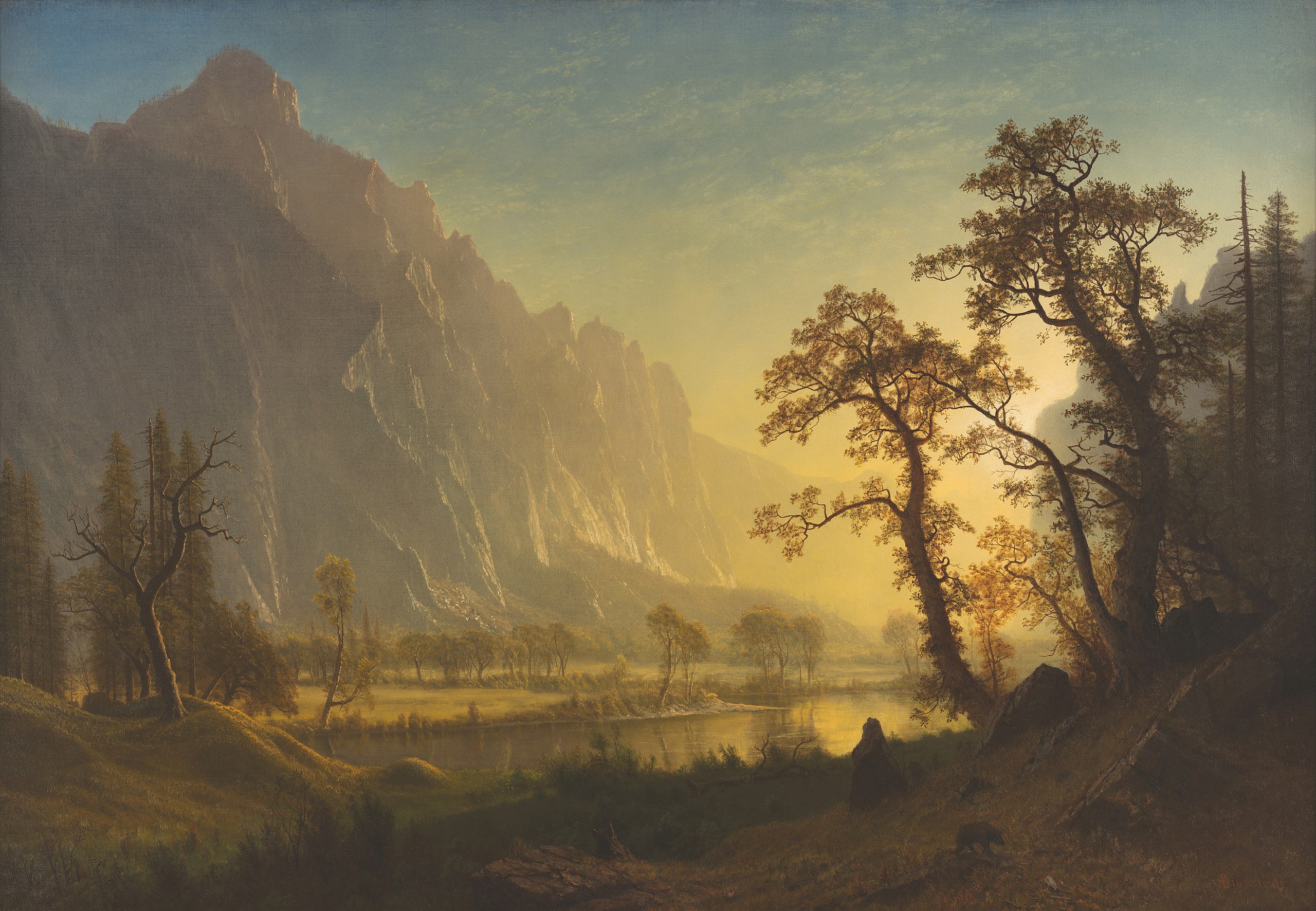 Albert Bierstadt, Sunrise, Yosemite Valley