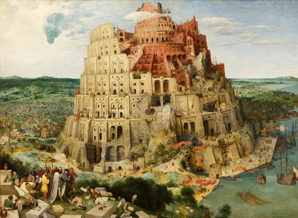 The Tower of Babel representing the Hierarchy of Language