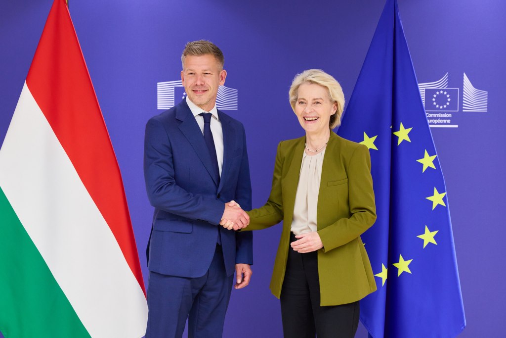 Hungary Prime Minister Peter Magyar with Ursula von der Leyen